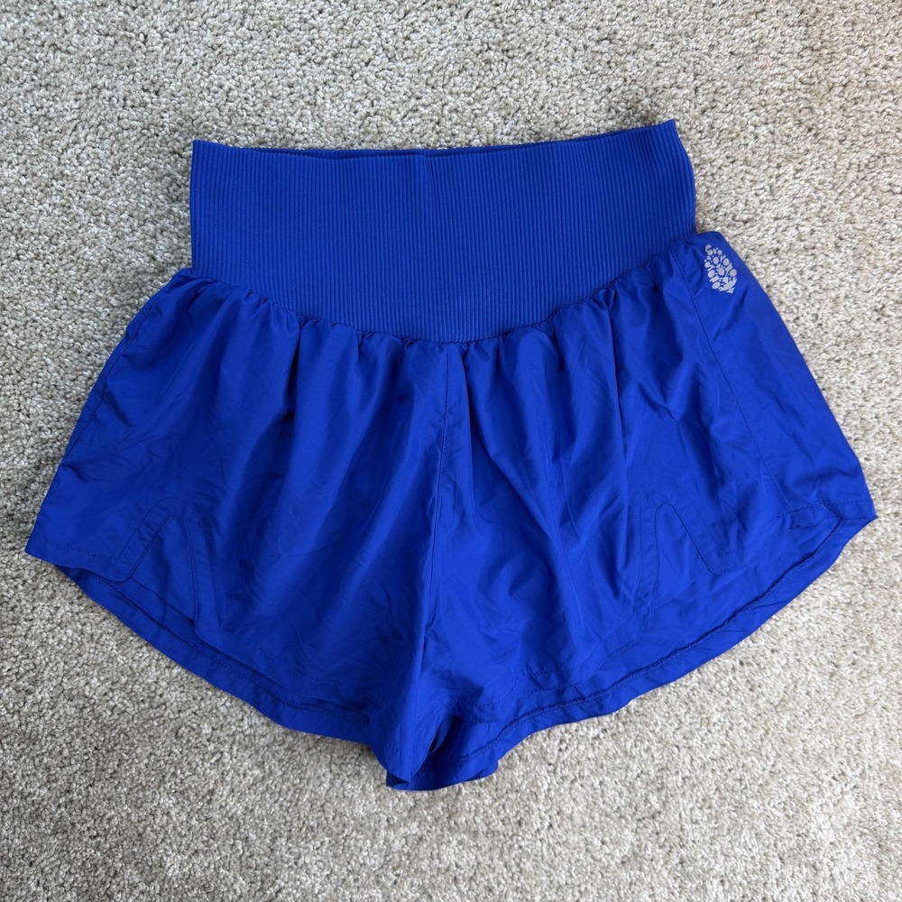 FP Movement Shorts Womens Large Blue 2.5" Inseam Lined Running Athletic